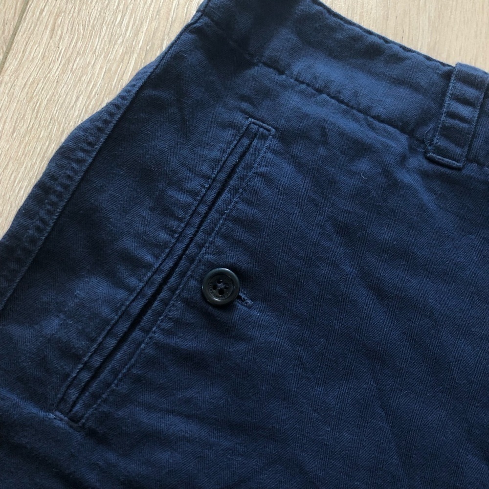 Lauren Ralph Lauren Linen Cotton Blend Shorts in Navy Size 14 - Picture 6 of 11